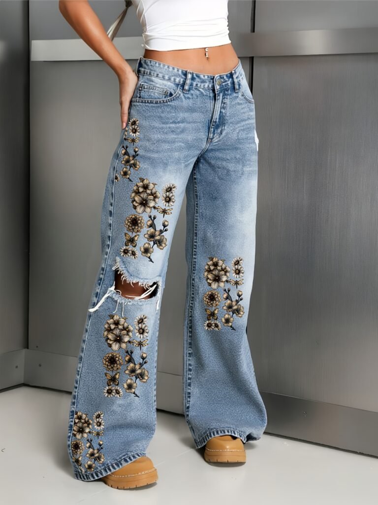 NOVA Vintage Bloom Wide-Leg Jeans
