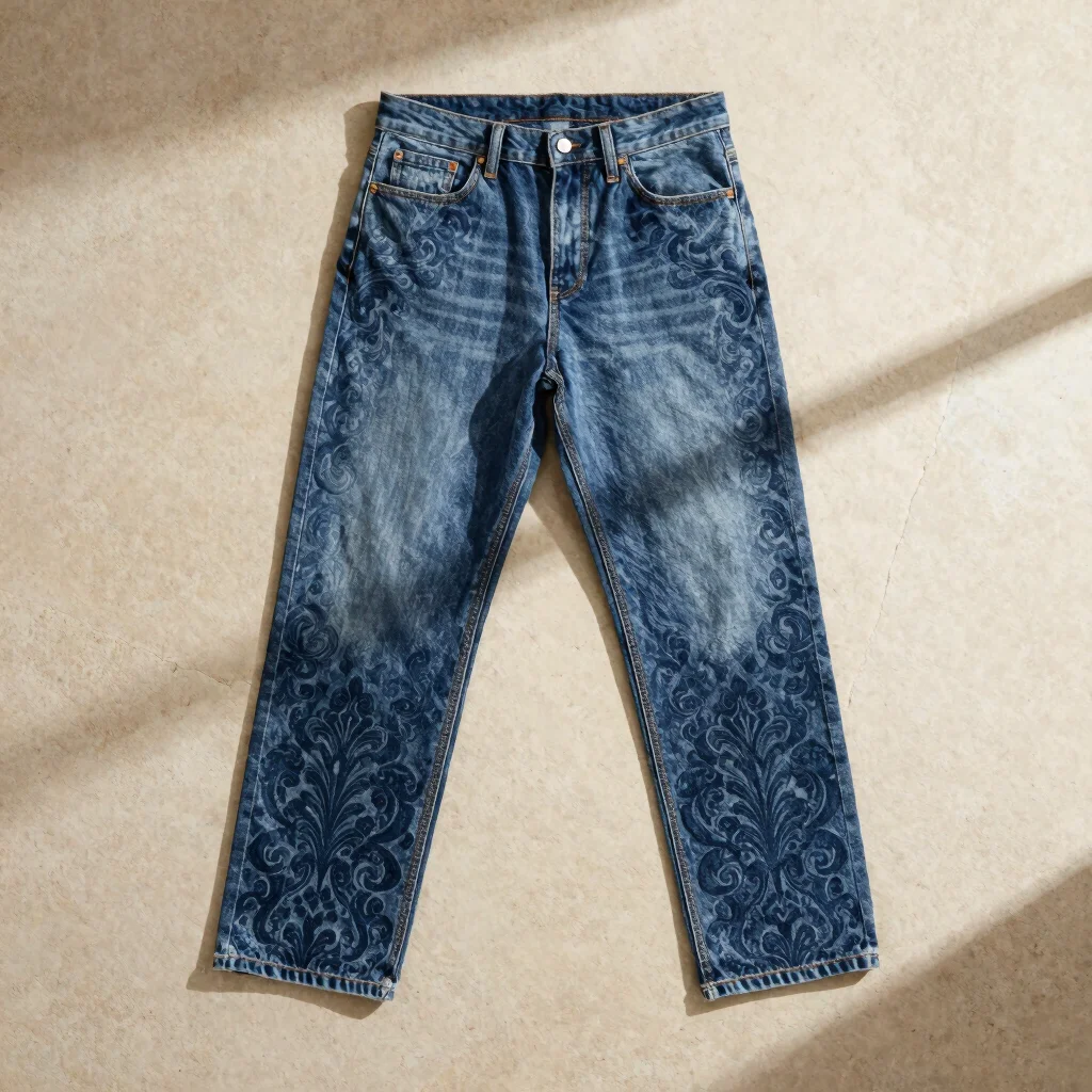 The Baroque Scroll Straight Jeans