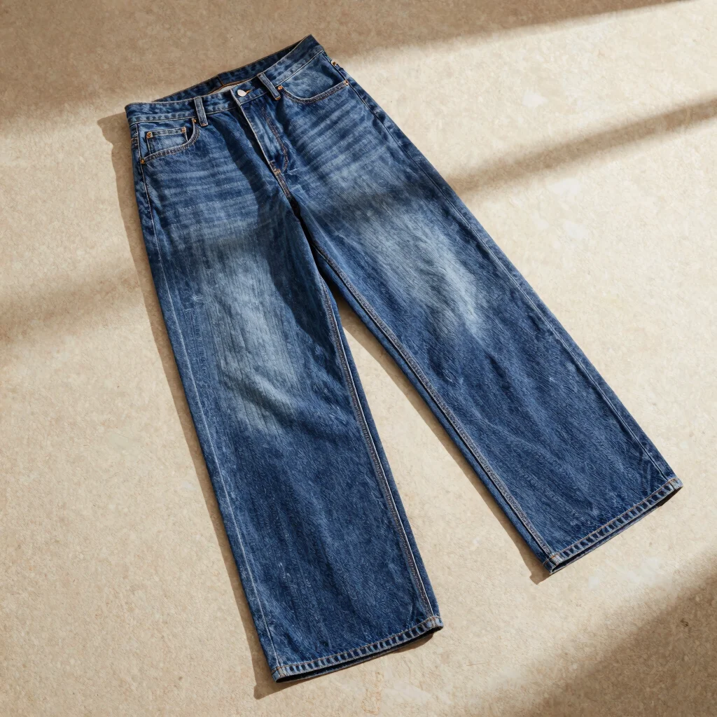 The Brushstroke Monogram Wide-Leg Jeans